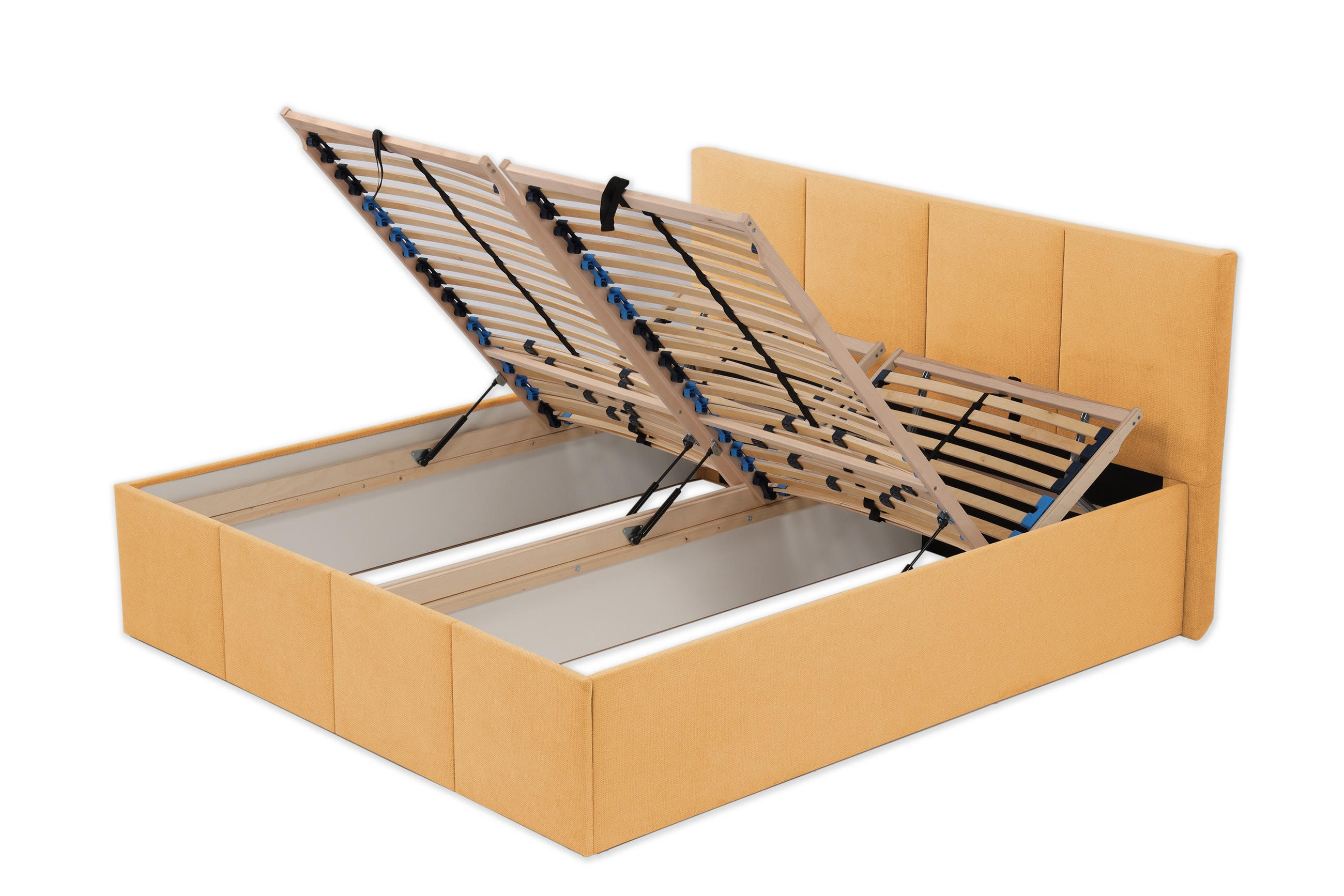 POLSTERBETT Dalas Gold 160 x 200 x 40 cm Bettkasten Mit hochwertiger Matratze H3 (bis 120 kg) und Lattenrost - Goldfarben, Holz (160/200cm) - Halmon Schlafkomfort Betten 