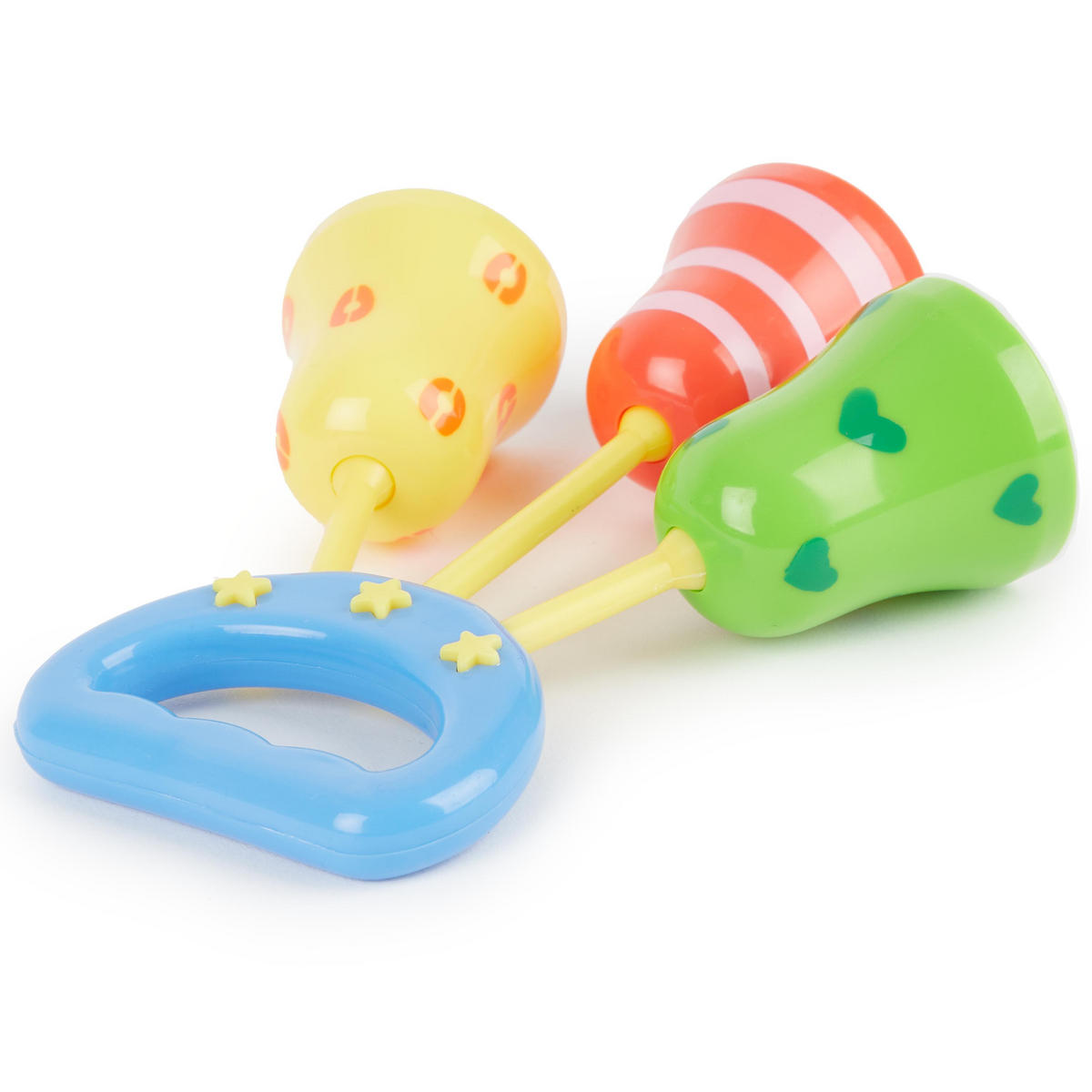 BABY-RASSEL Glöckchen Greifling - Multicolor, Kunststoff (4.5/13.5cm) - Bieco Spielwaren
