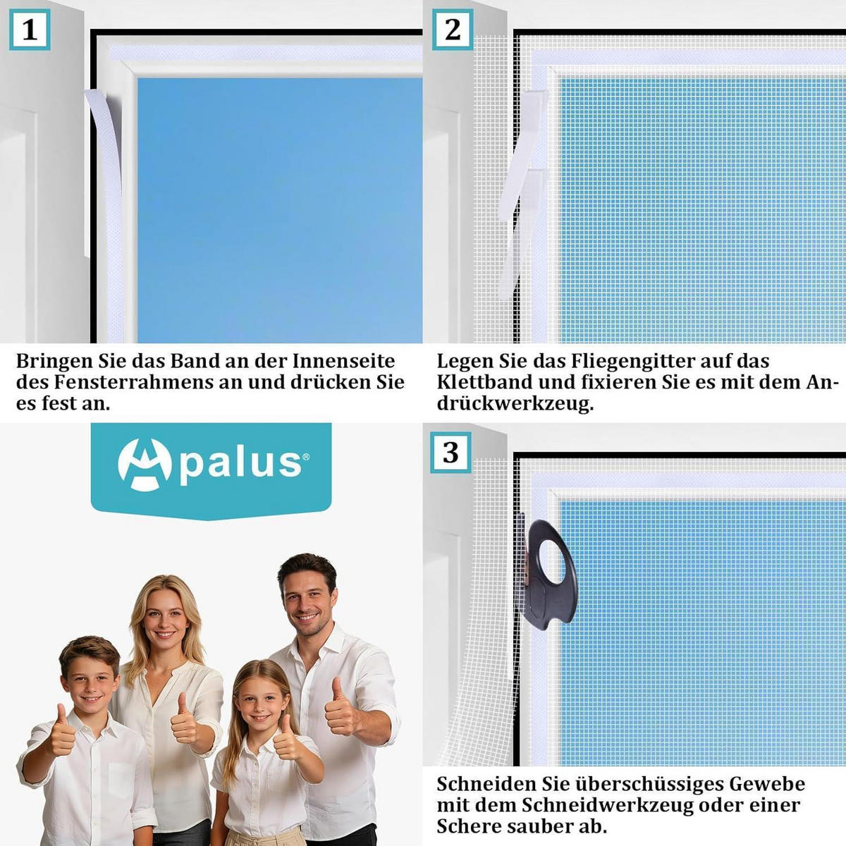 FLIEGENGITTER Fenster zuschneidbar 130 x 150 cm Weiß - Weiß, Textil (130/150/1cm)