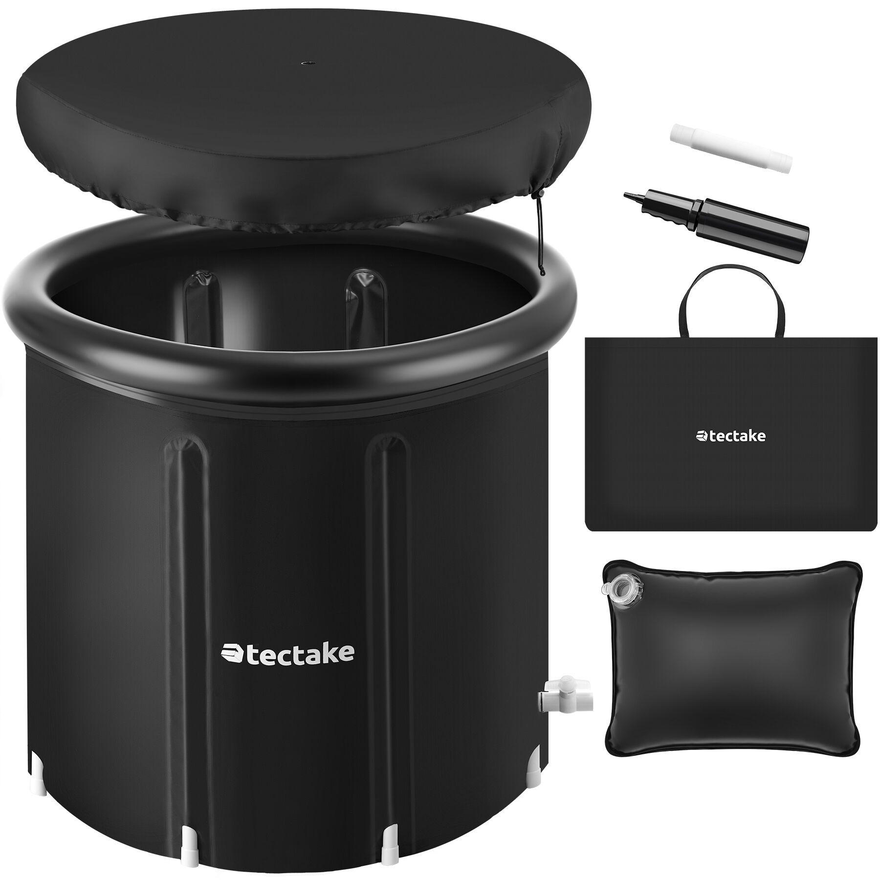 EISBADETONNE Helsinki,inkl. Tragetasche, Pumpe und Wasserkissen,schwarz - Schwarz, Kunststoff (75/75/75cm) - tectake