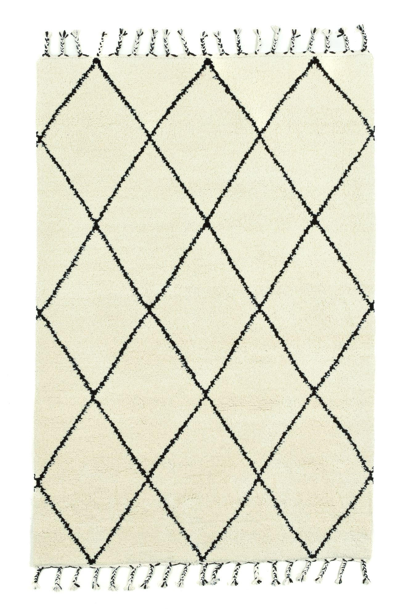 BERBERTEPPICH Marmoucha 70x140 cm - Schwarz, Textil (70/140cm) - THEKO