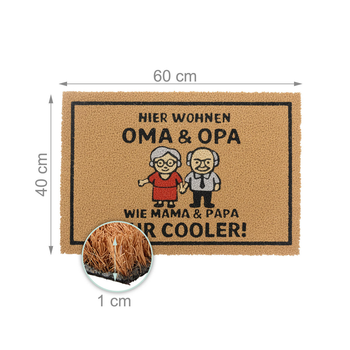 ROHOŽ - viacfarebná, textil/plast (60/40cm) - Relaxdays