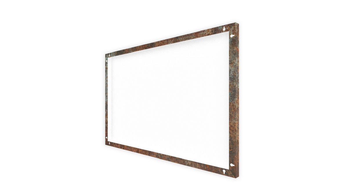METALBOARD ROST 90x60cm + Zubehör-Set - Braun, Metall (90/60/1.8cm) - ALLboards