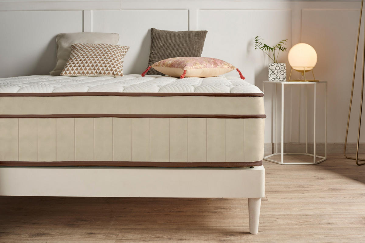 MATRATZE Hybrid Braun 30 cm - 150X200 cm - Beige, Textil (150/200cm) - Moonia