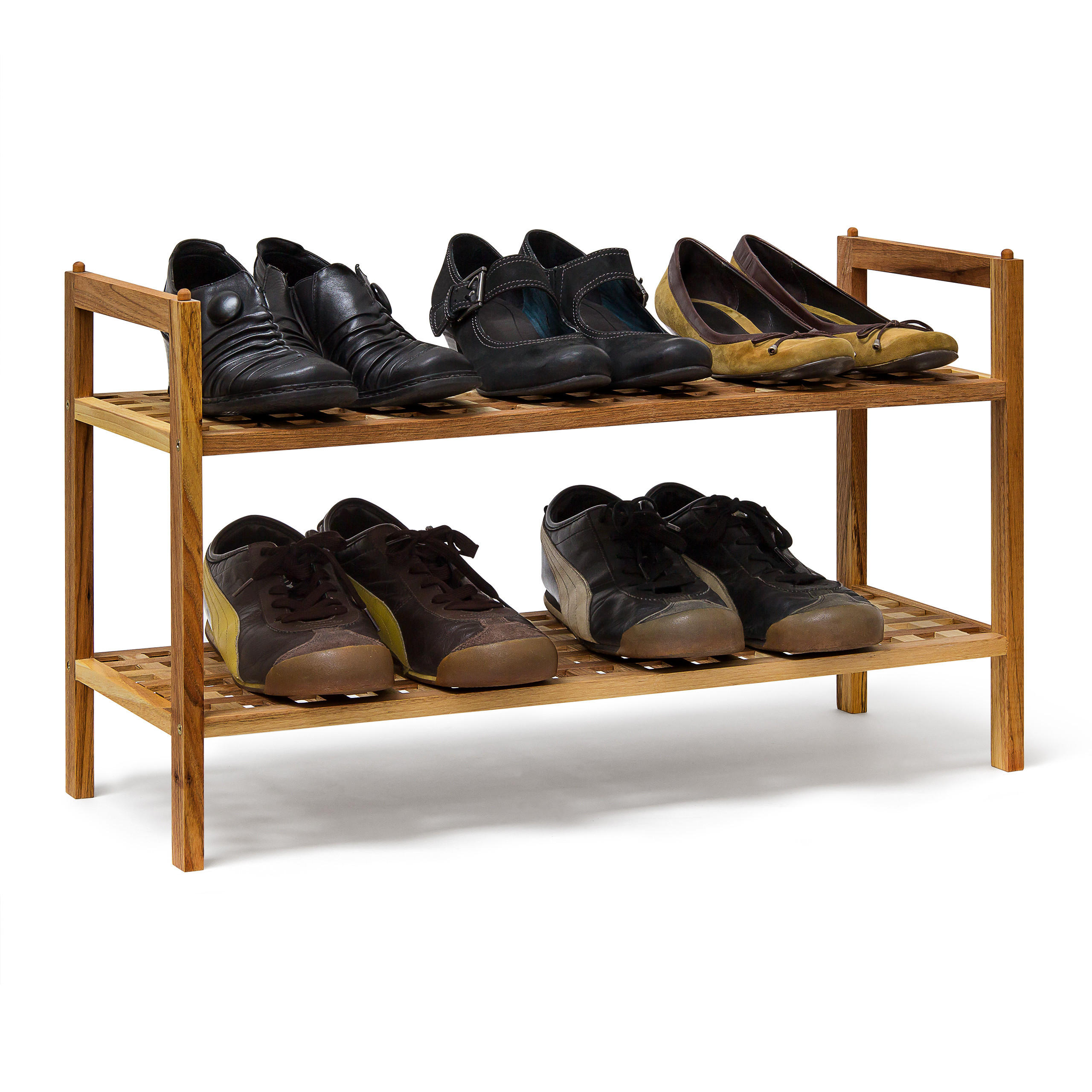 SCHUHREGAL - Hellbraun, Holz (69/40.5/26cm) - Relaxdays