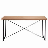 ESSZIMMERTISCH JOONA - 140x70 cm - MDF mit Akazie-Dekor, Gestell Metall - Naturfarben, Metall (70/140/73cm) - TPFLiving