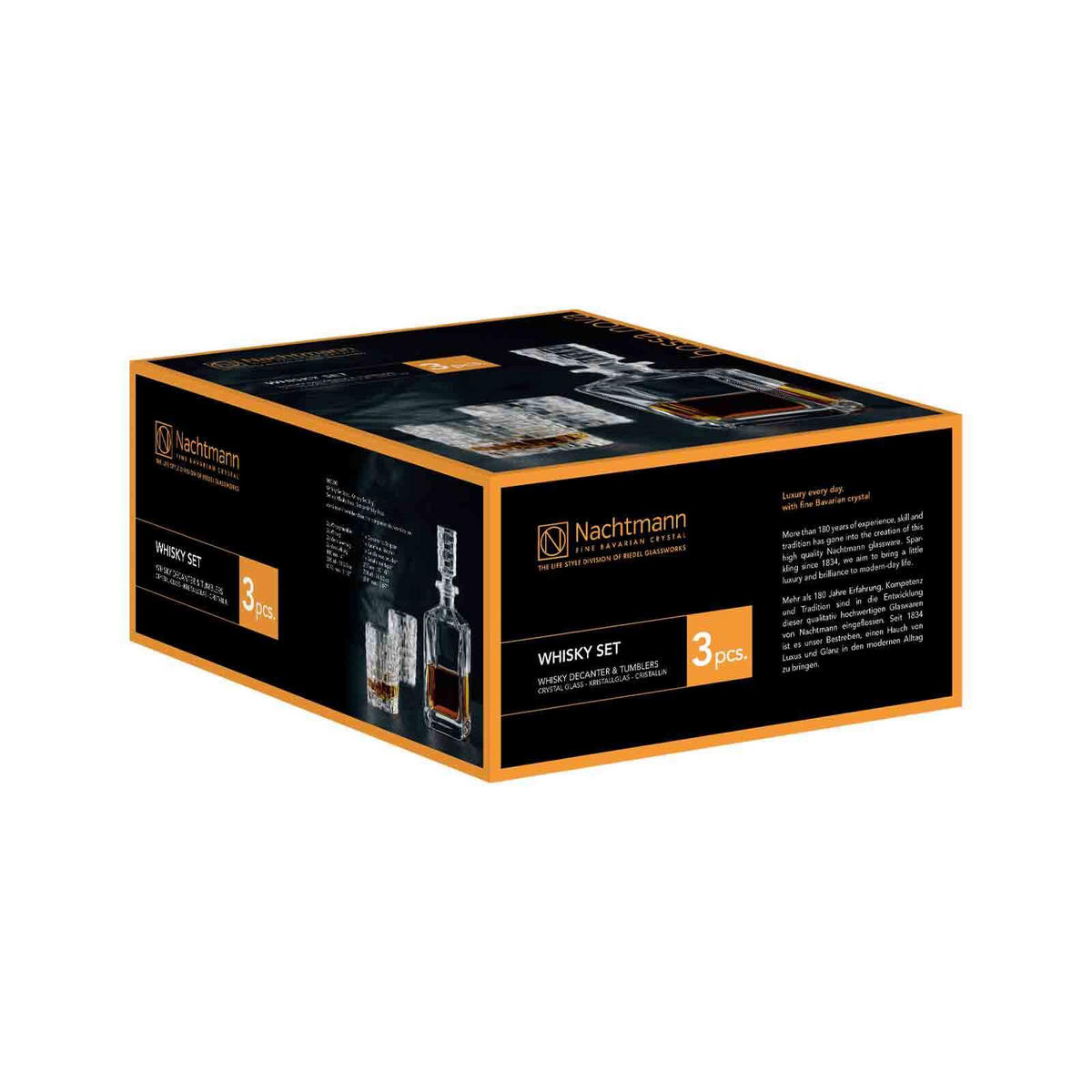 WHISKYGLÄSER + KARAFFE Bossa Nova transparent 3er Set - Transparent, Glas (0.001L) - Nachtmann