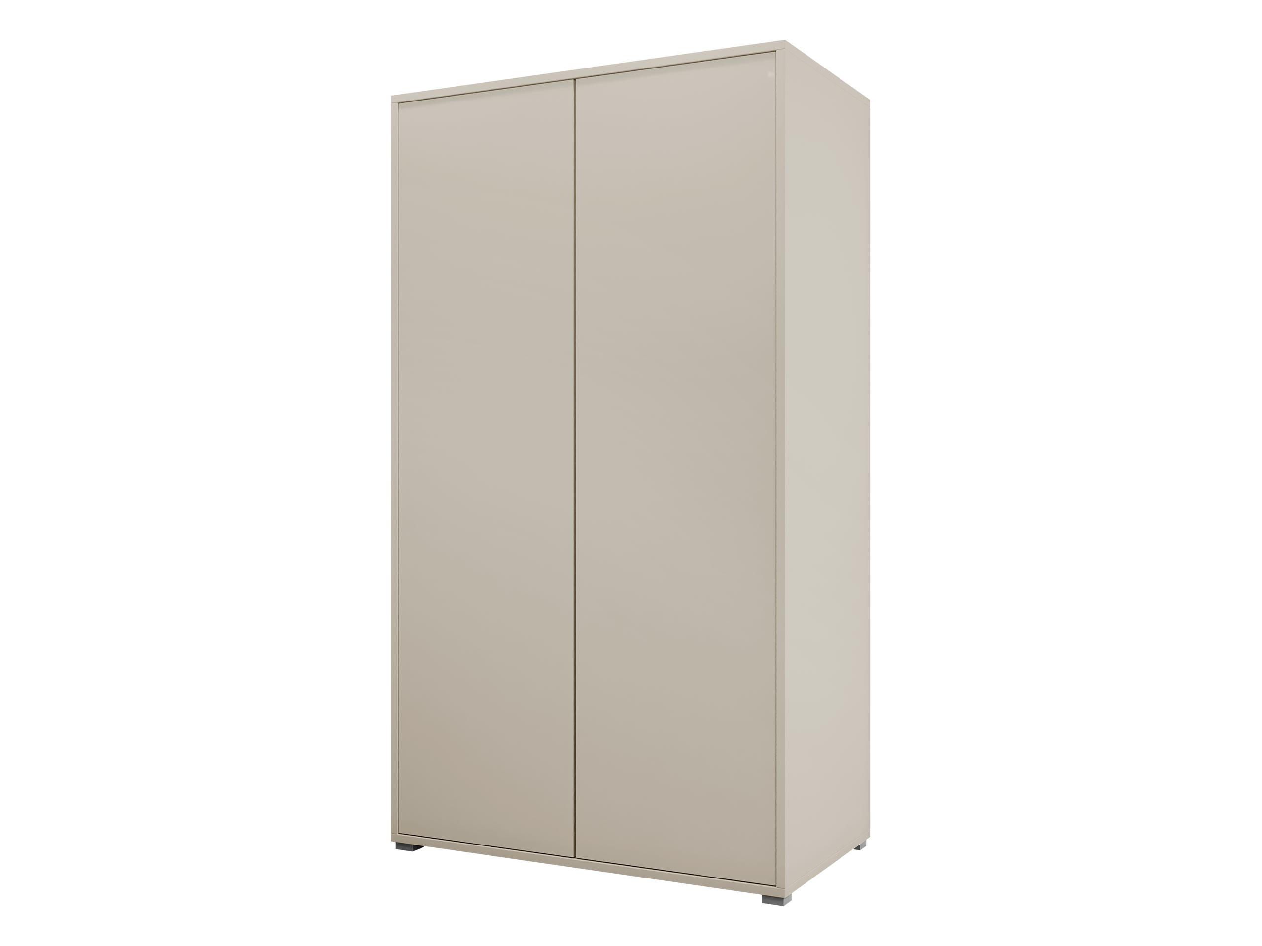 KLEIDERSCHRANK Gesita 2D - Kaschmir/Silberfarben, Holzwerkstoff/Kunststoff (100/178/59cm) - MIRJAN24