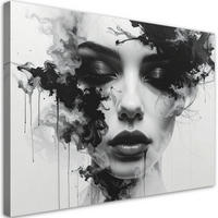 LEINWANDBILD Menschen & Charaktere 100x70cm - Schwarz, Textil (100/70cm) - Feeby