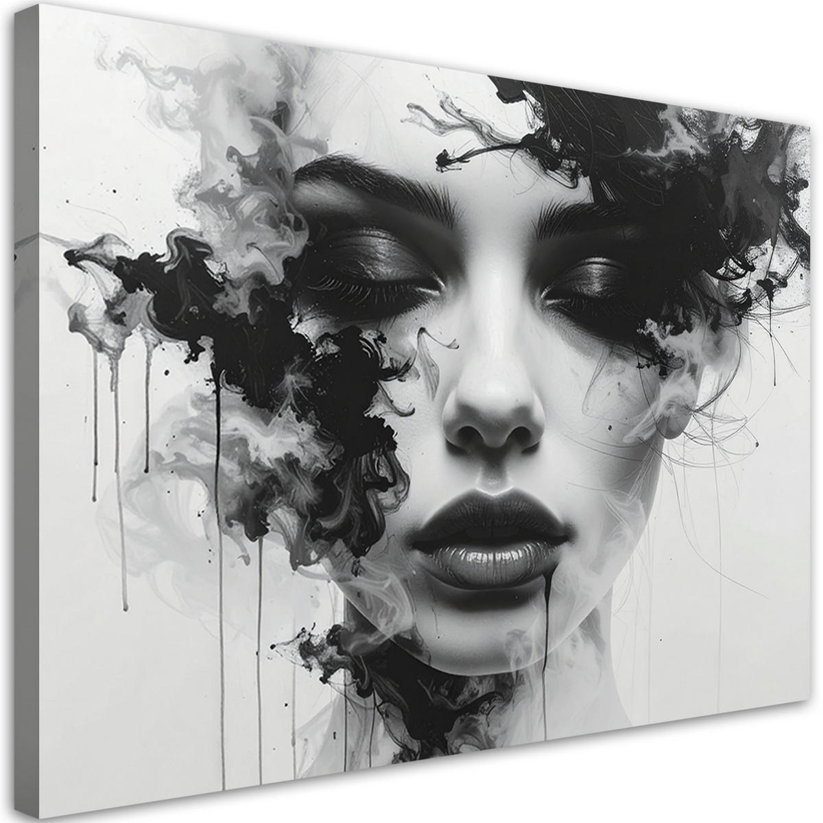 LEINWANDBILD Menschen & Charaktere 100x70cm - Schwarz, Textil (100/70cm) - Feeby
