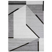 TEPPICH modern Flachgewebe TEMPO Grau 120 x 170 cm - Grau, Textil (120/170cm) - Novatrend