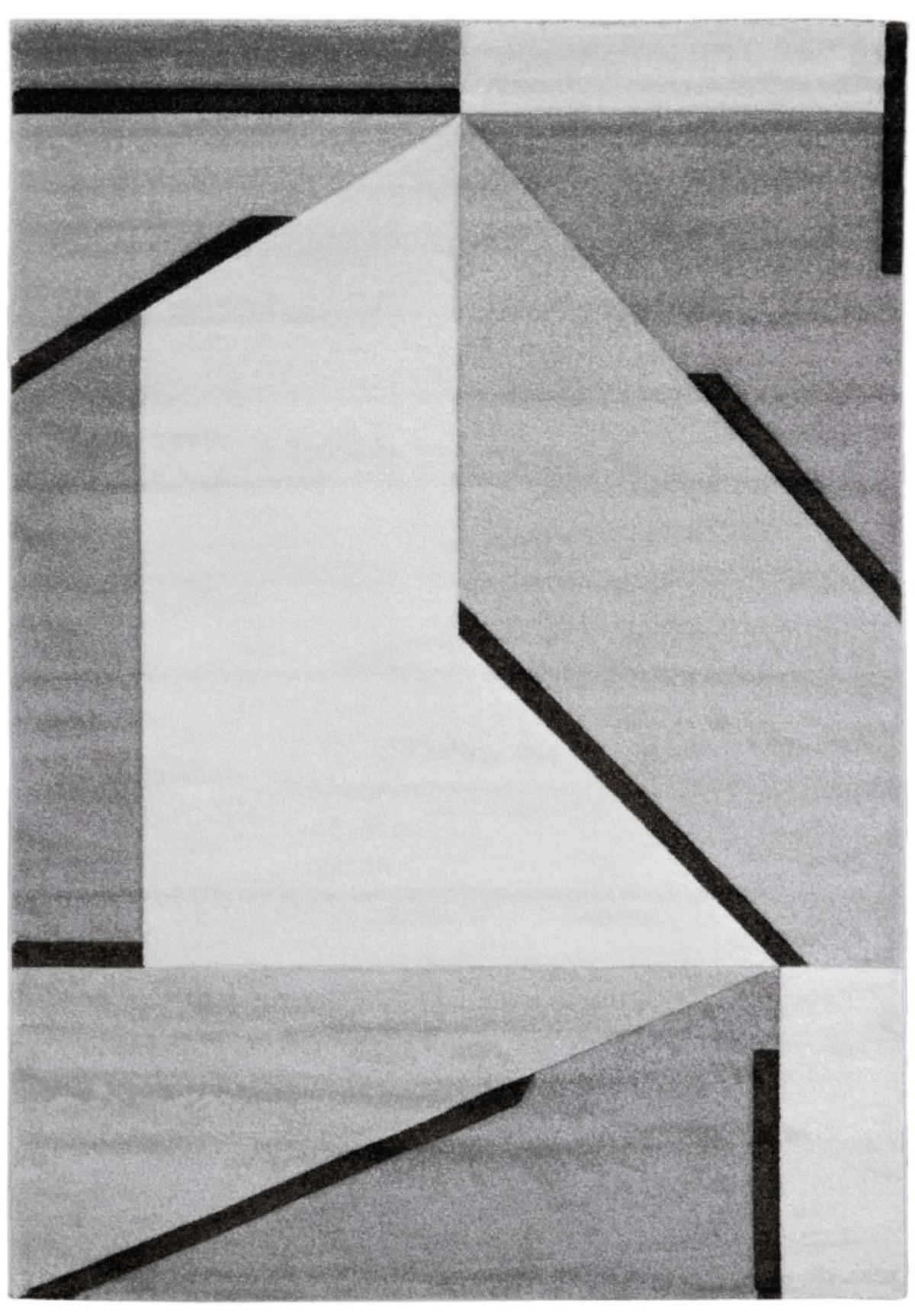 TEPPICH modern Flachgewebe TEMPO Grau 120 x 170 cm - Grau, Textil (120/170cm) - Novatrend