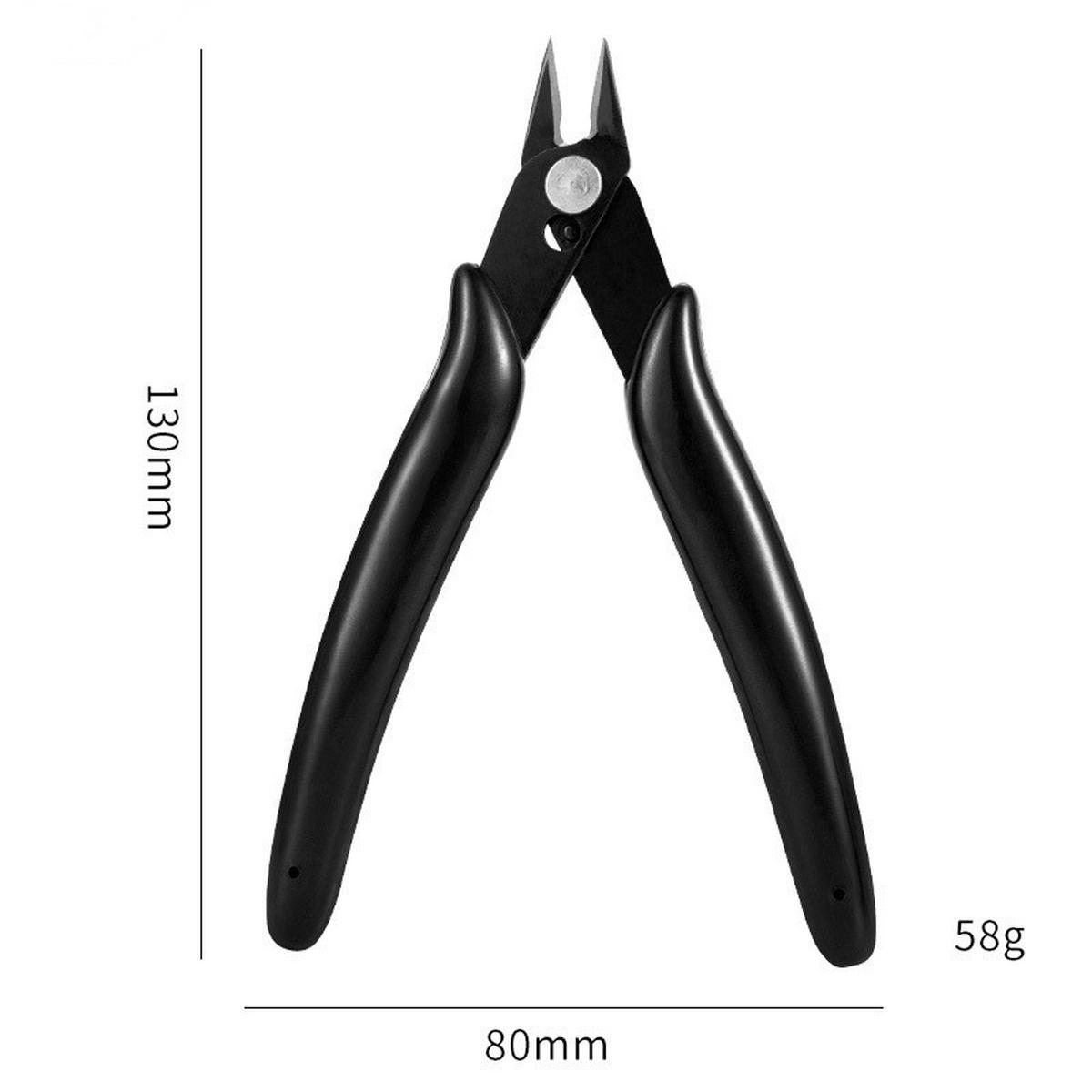 DIAGONALZANGE – geeignet für Elektronikreparaturen und Elektroarbeiten, schwarz - Schwarz, Metall (13/8/1cm) - DCA