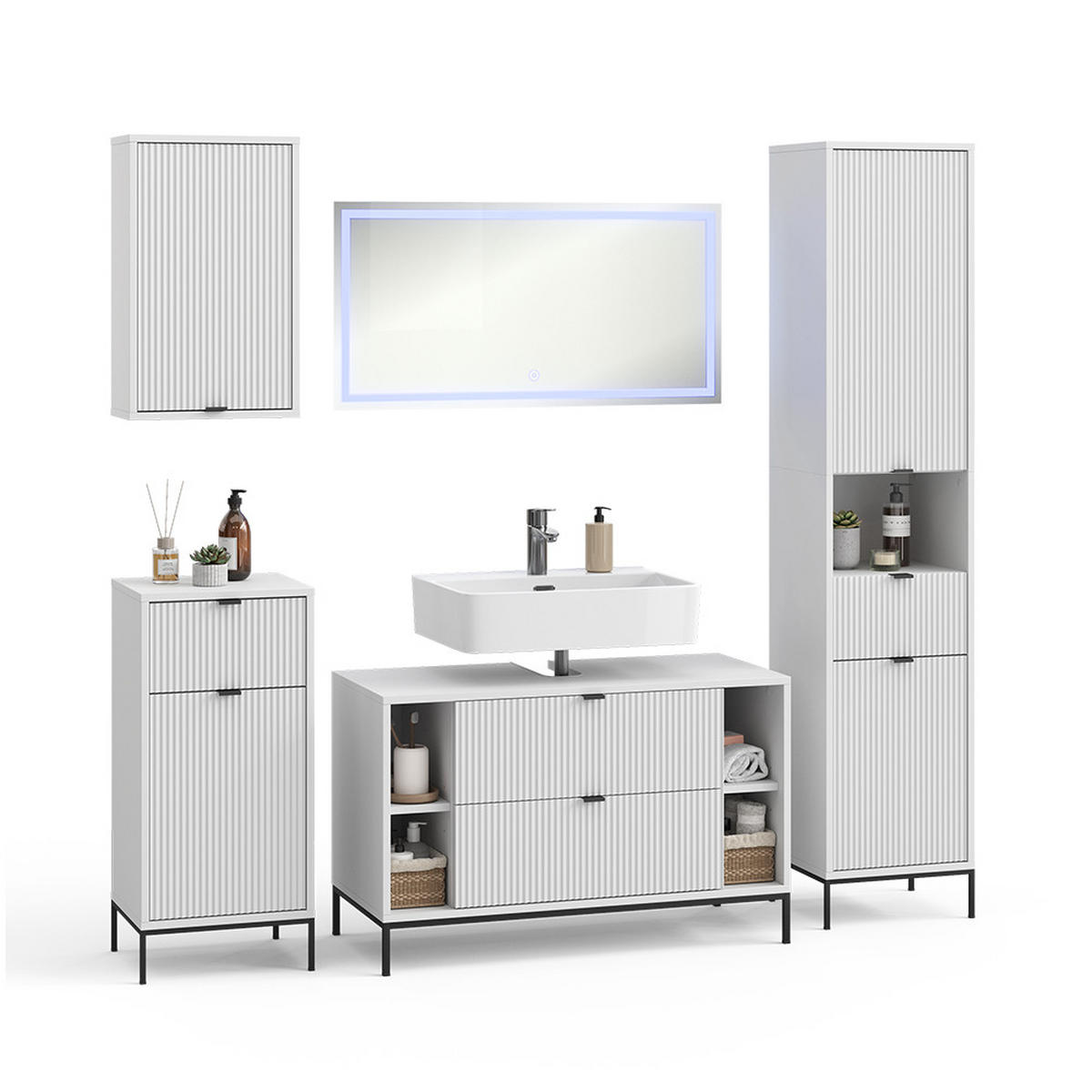 KOUPELNOVÝ NÁBYTEK Eliza Bílá - bílá, kompozitní dřevo (100/63/45.1cm) - Vicco