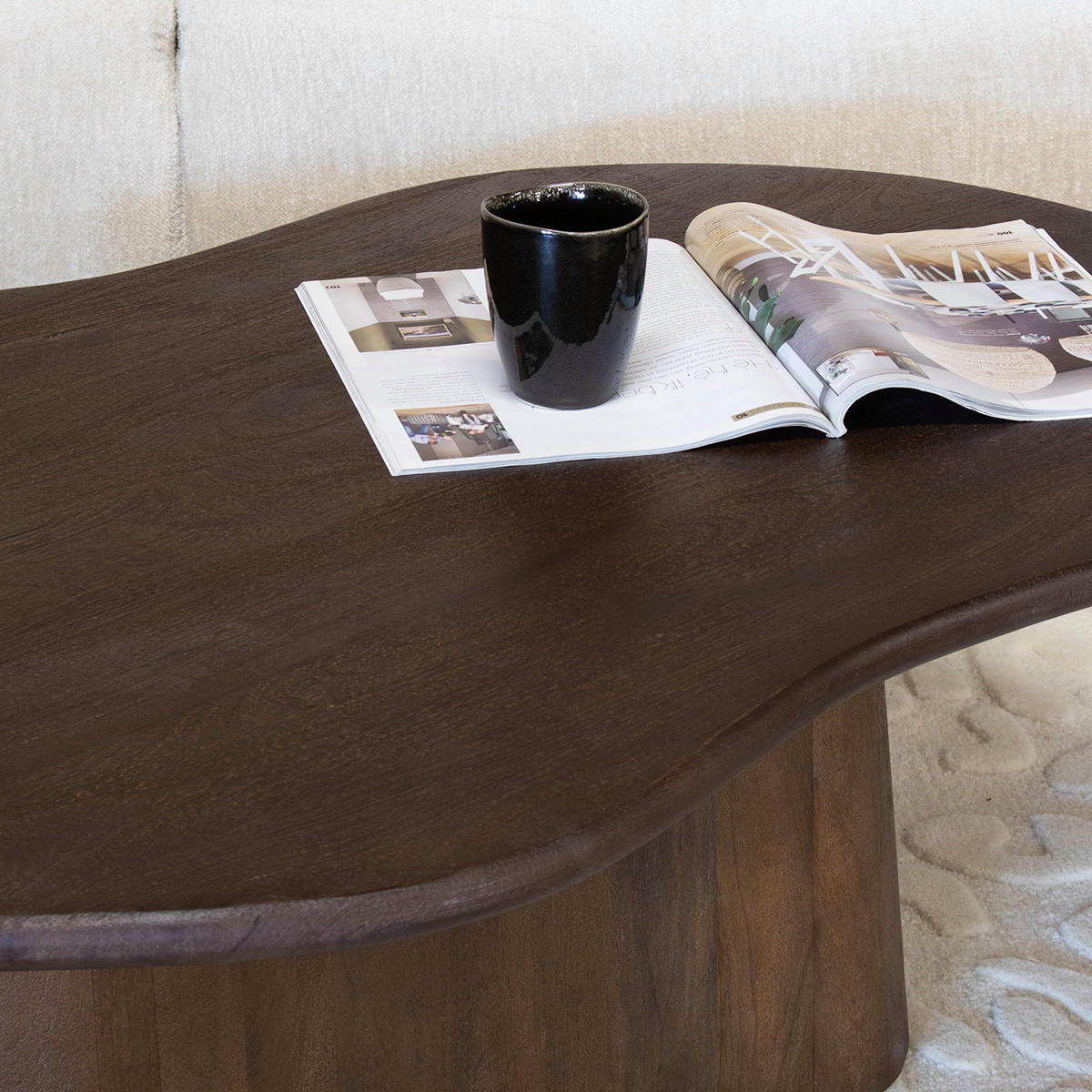 COUCHTISCH aus Mangoholz 120cm, Dunkelbraun - Dunkelbraun, Holz (120/75/40cm) - Giga Meubel