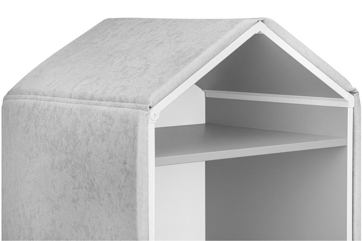 BEZUG-FÜR-BÜCHERREGAL MIRUM Abdeckung, Grau - Grau, Textil (172/3/57cm) - KONSIMO®