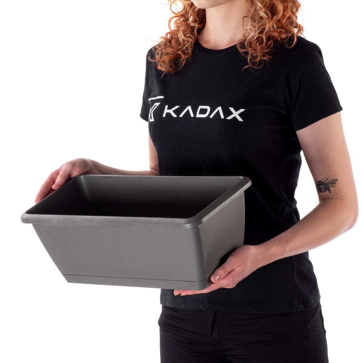 BALKONKASTEN 40 cm mit Griffen, Grau - Grau, Kunststoff (19/40cm) - KADAX