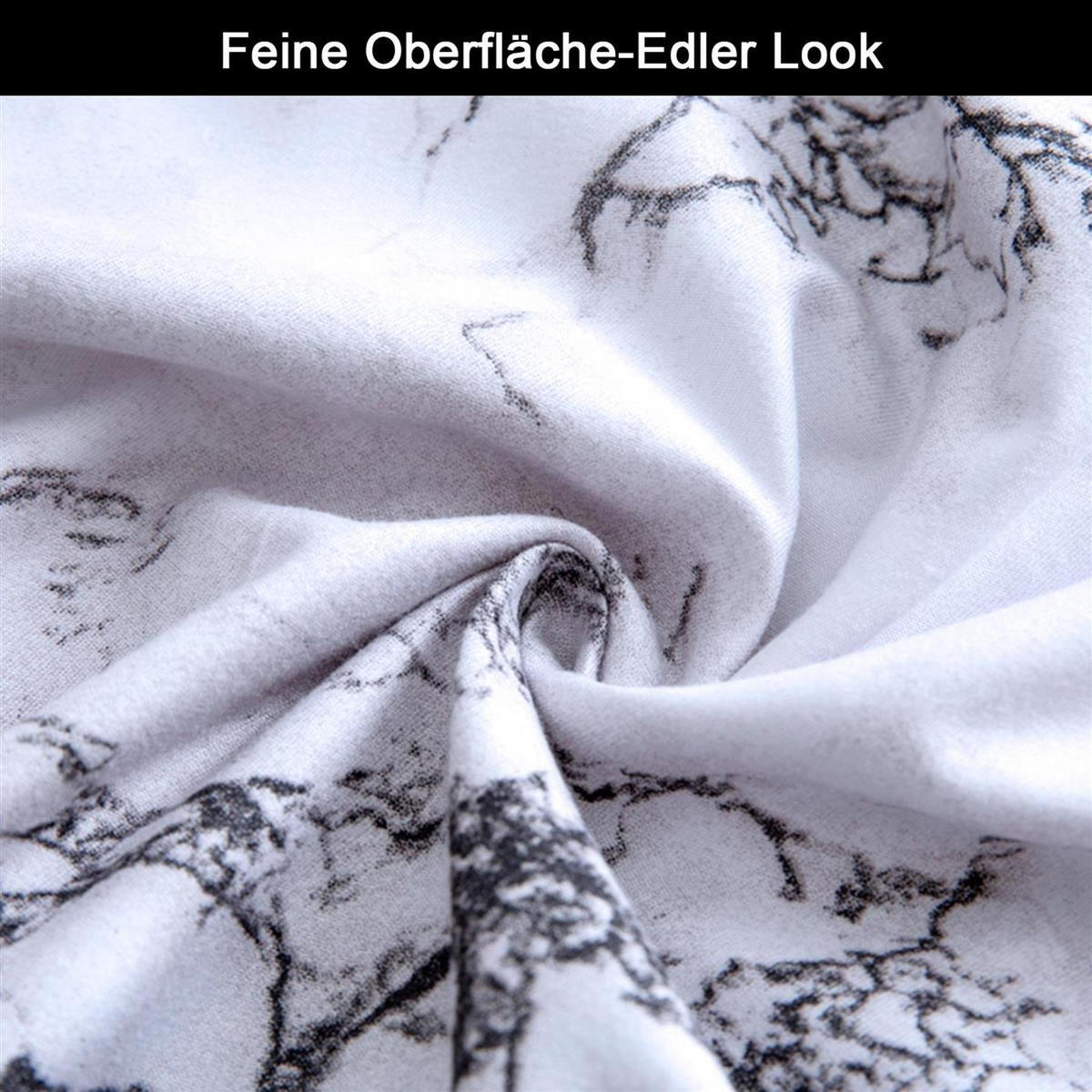 BETTWÄSCHE (Marmor) - Multicolor, Kunststoff (135/200cm) - Intirilife