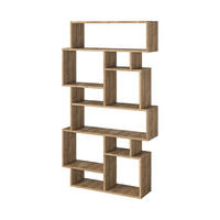 BÜCHERREGAL mit Fächern 96/25/168 cm - Braun, Holzwerkstoff (25.5/168.5/96cm) - Calicosy