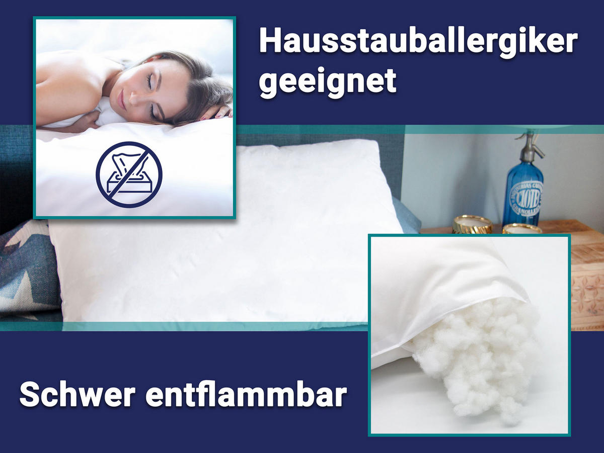 KISSEN, 60x80 cm, 100% Polyester, Weiß - Weiß, Textil (60/80cm) - Zollner