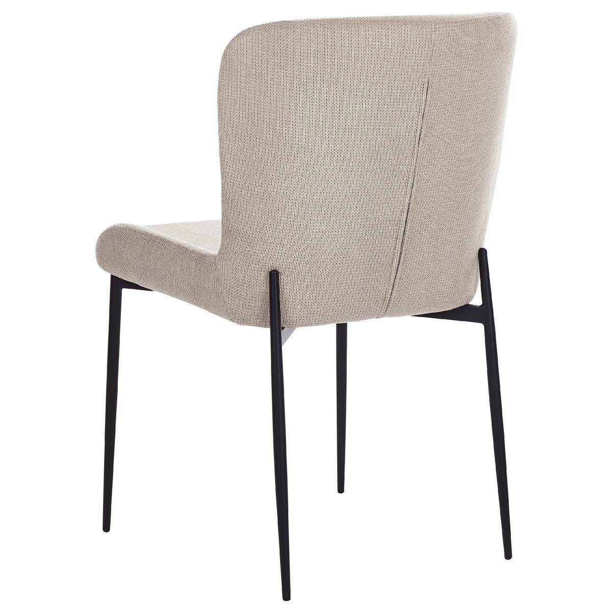 ESSZIMMERSTUHL 2er-Set Polsterbezug Beige Ada - Beige, Textil/Metall (49/82/48cm) - Beliani