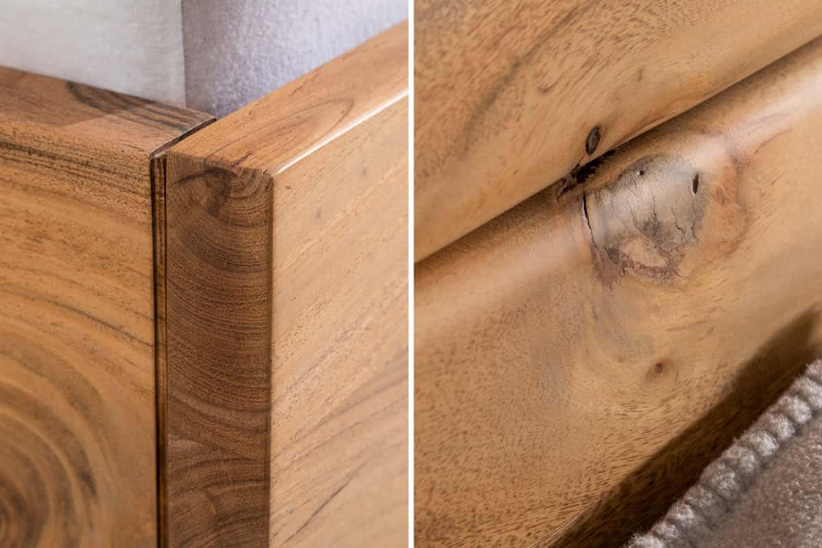 BETT AMAZONAS Akazie Natur 180x200cm - Braun, Holz/Metall - riess-ambiente