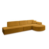 ECKSOFA Ottomane Rechts ARRIO-L2 - 328x171x83 cm Senfgelb - Currygelb/Gelb, Holzwerkstoff/Textil (328/171cm) - ALTDECOR