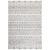 KURZFLOR-TEPPICH Beige 160/230 cm Aspani - Beige/Grau, Textil (160/230cm) - Beliani