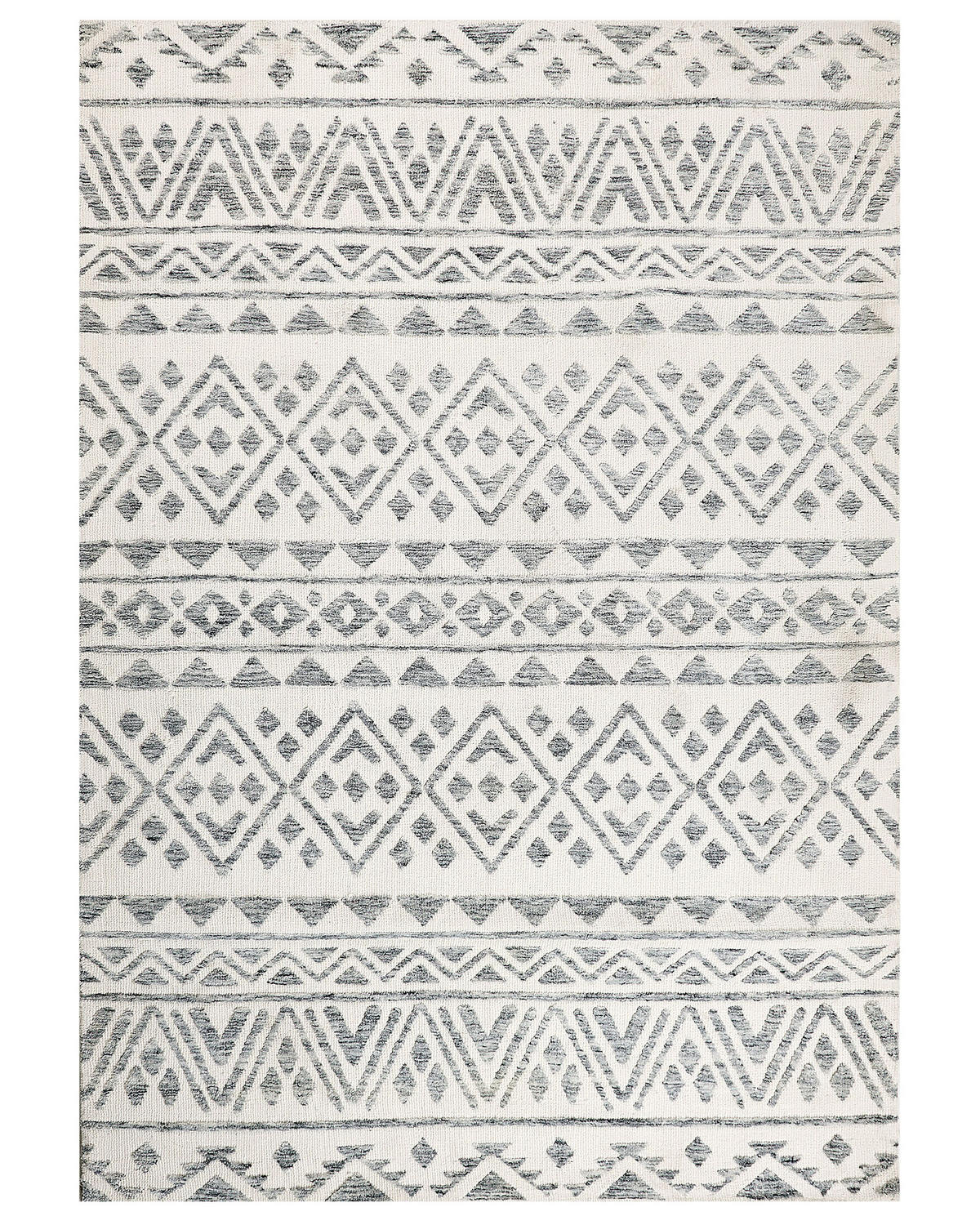 KURZFLOR-TEPPICH Beige 160/230 cm Aspani - Beige/Grau, Textil (160/230cm) - Beliani
