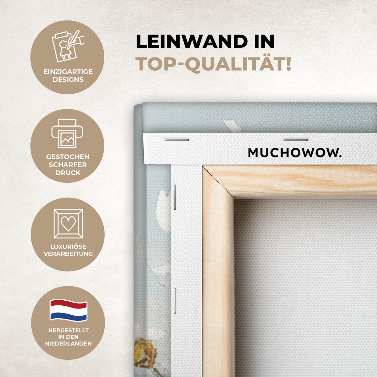 LEINWANDBILD Baum - Winter - Baum des Lebens - Modern - Gold 90x140 cm - Goldfarben, Textil (90/140cm) - MuchoWow