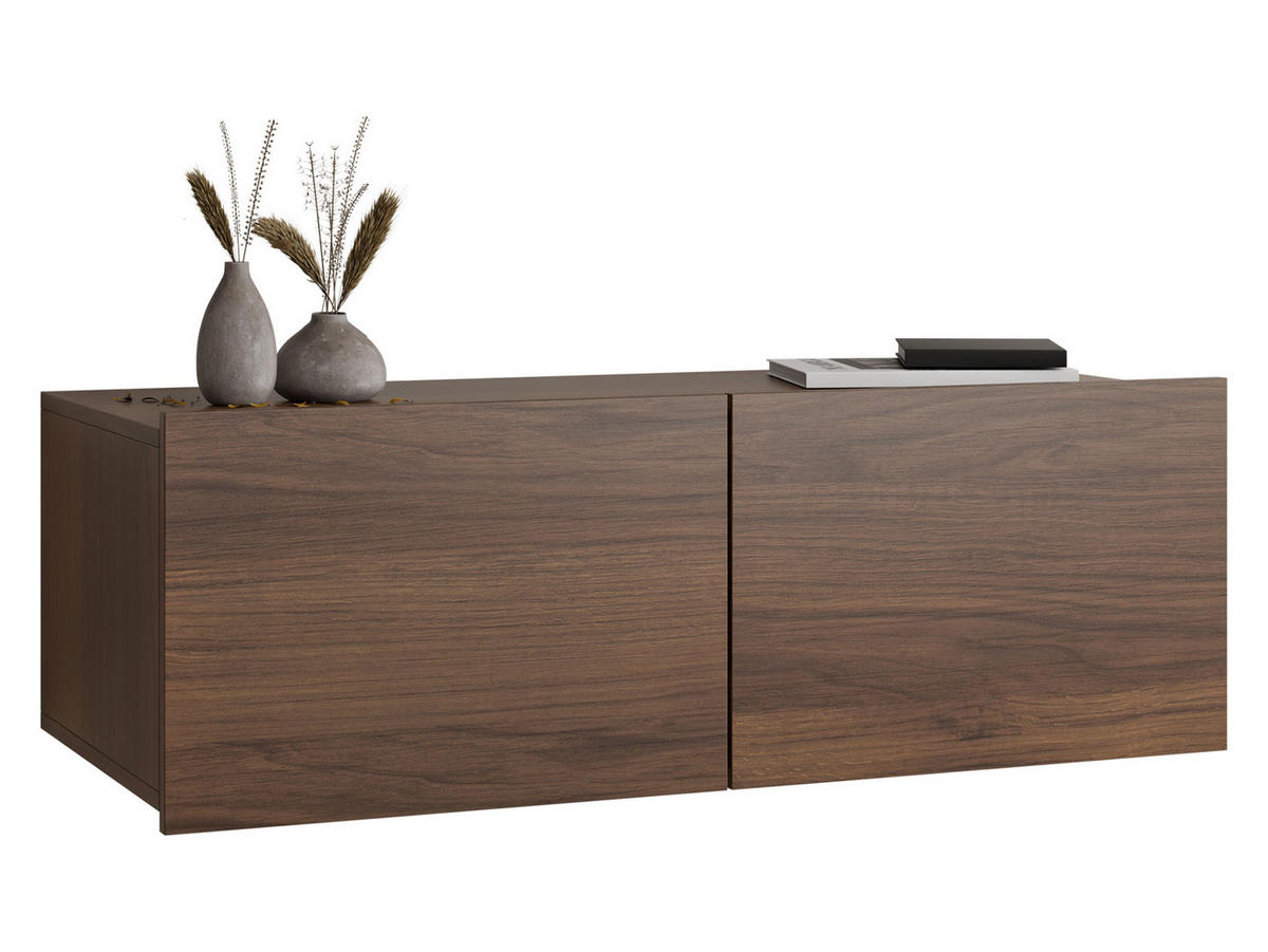 TV-LOWBOARD Calabrini 100 03 - Nussbaumfarben, Holzwerkstoff (100/37/43cm) - MIRJAN24