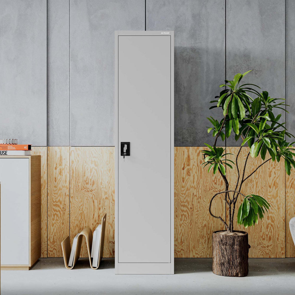 AKTENSCHRANK ALEX D600 - Grau, Metall (45/185/60cm) - Jan Nowak