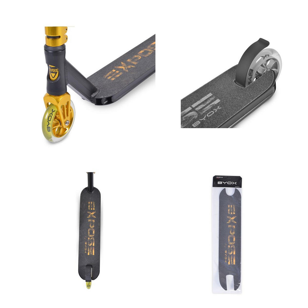 KINDERROLLER Stunt Expose gelb ABEC-9 Lager, PU-Räder, ab 10 Jahren, aus Aluminium - Gelb, Metall (70/12/60cm)