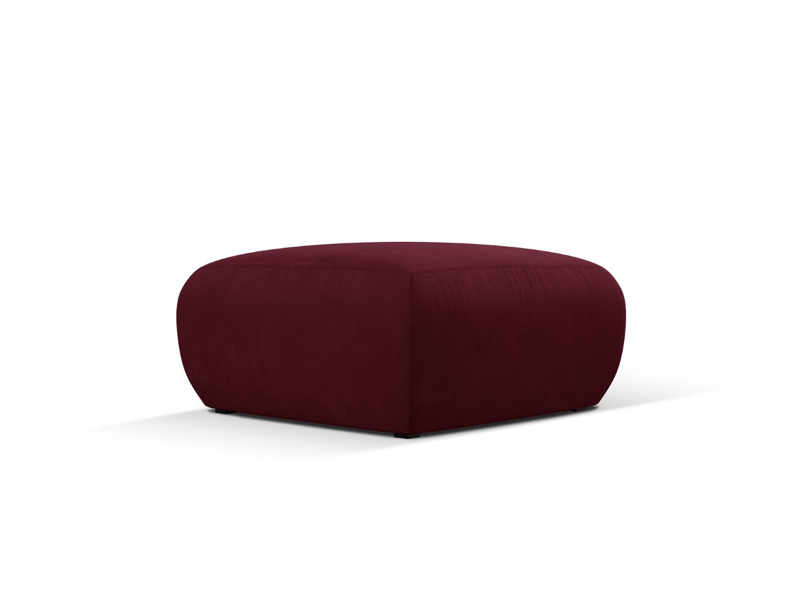 POUF Molino aus strukturiertem Stoff burgundfarben - Bordeaux, Textil (75/36/75cm) - Micadoni