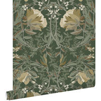 TAPETE Blumenmuster im Jugendstil 53 cm x 10.05 m - Grün, Papier (53/1000cm) - ESTAhome