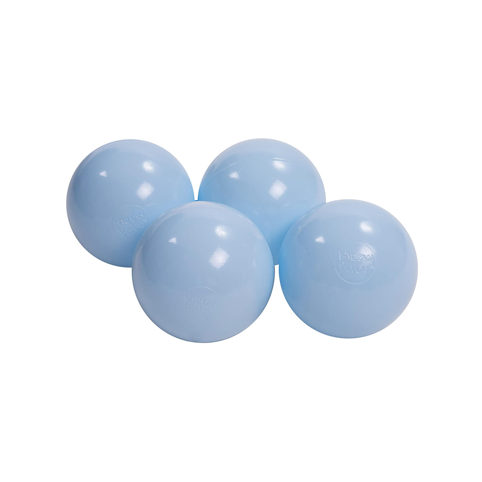 BÄLLE für Bällebad, Kinder Spielbälle, Plastikbälle 50 pcs.: Himmelblau - Hellblau, Textil (7/7/7cm) - MeowBaby
