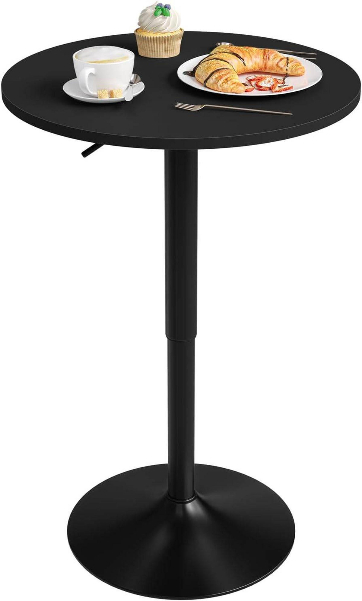 BARTISCH Stehtisch, Bistrotisch aus MDF Metall, 60x60x91cm - Schwarz, Holzwerkstoff/Metall (60/60/91cm) - Woltu