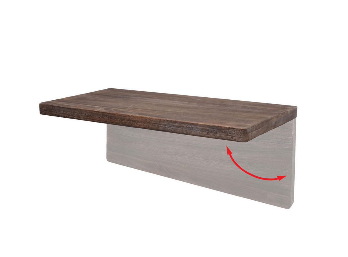 WANDTISCH KLAPPBAR rechteckig Braun - Braun, Holz (100/20/50cm) - MCW