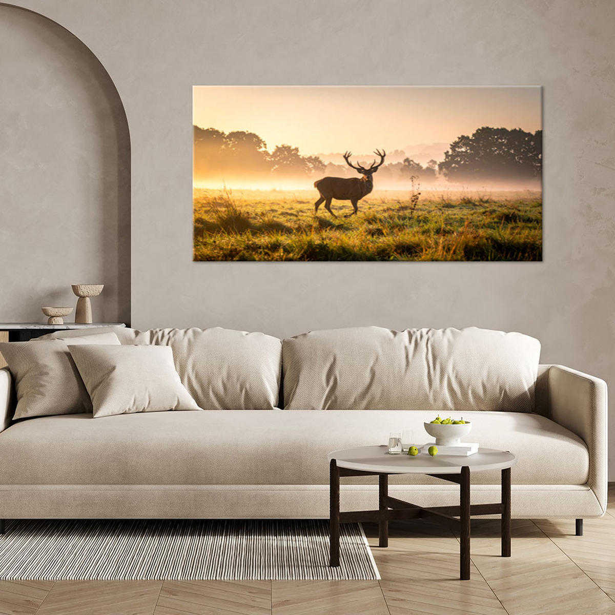 LEINWANDBILD Landschaften 100x50cm - Beige, Textil (100/50cm) - Feeby