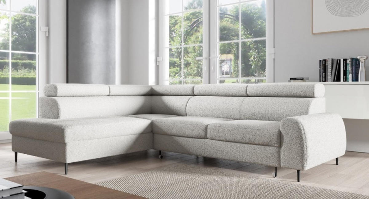 ECKSOFA Ecru RICO Mit Schlaffunktion Links - Ecru, Textil (274/203cm) - Sepro Meble