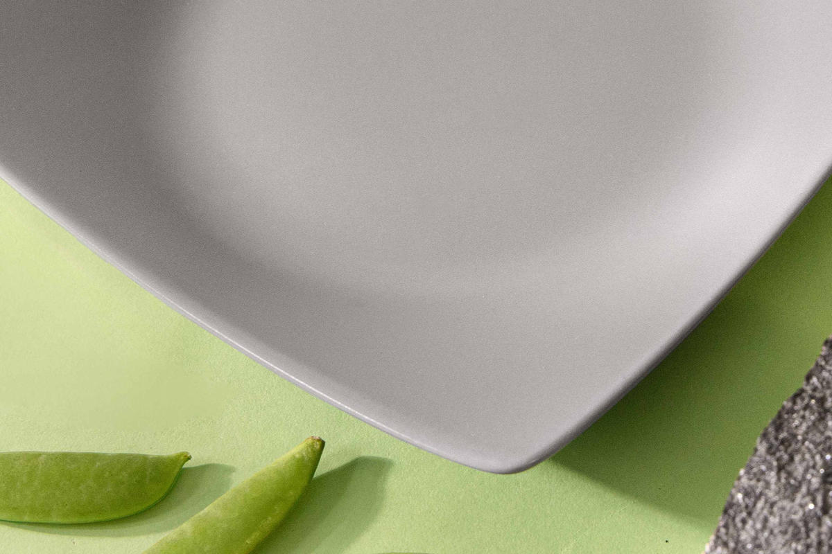 TELLERSET EPIRI Dessertteller 6 Personen 6-tlg - Grau, Keramik (21cm) - KONSIMO®