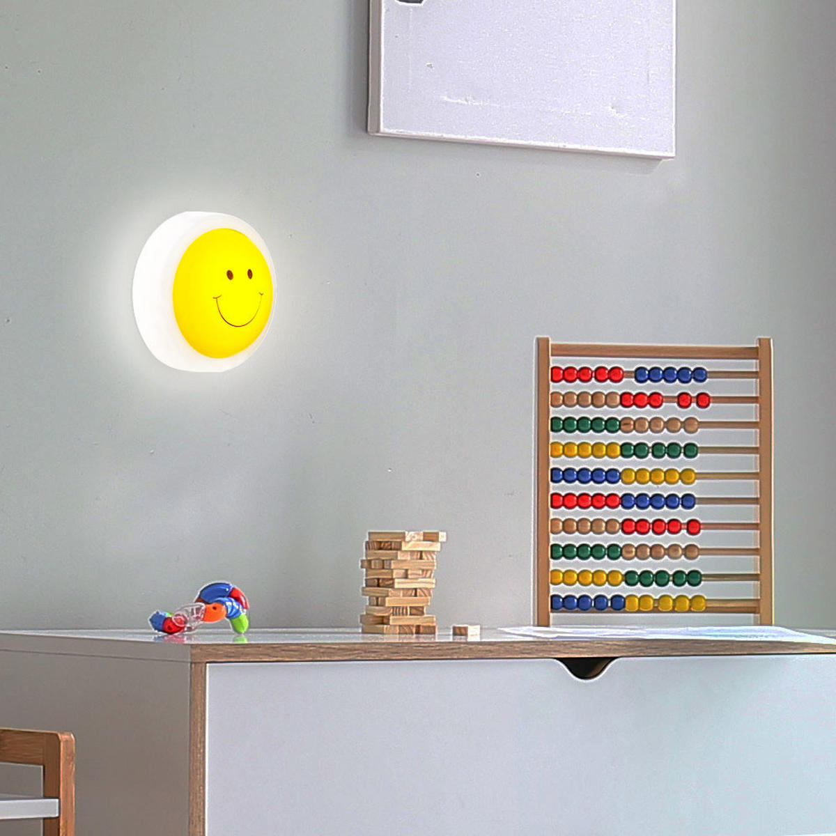 LED WANDLEUCHTE Kiddy Gelb Kunststoff - Gelb, Kunststoff (4/6.5/4cm) - Globo Lighting