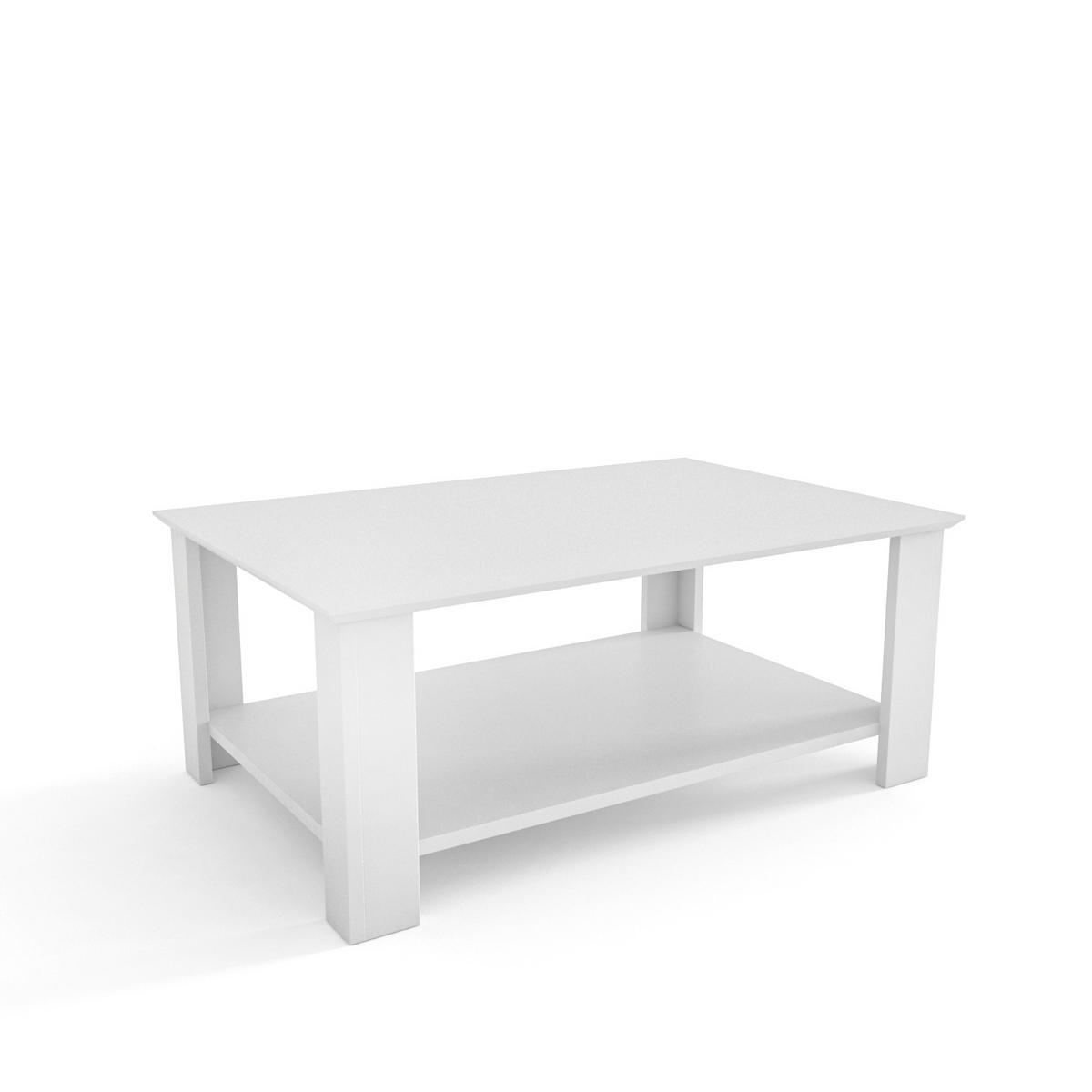 COUCHTISCH Leroy Weiß - Weiß, Holzwerkstoff (90/60/37cm) - Decorotika