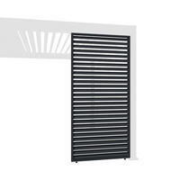 LAMELLENWAND für Pergola horizontal aus Aluminium 113cm Grau - Anthrazit, Metall (113/234/6cm) - WEIDE