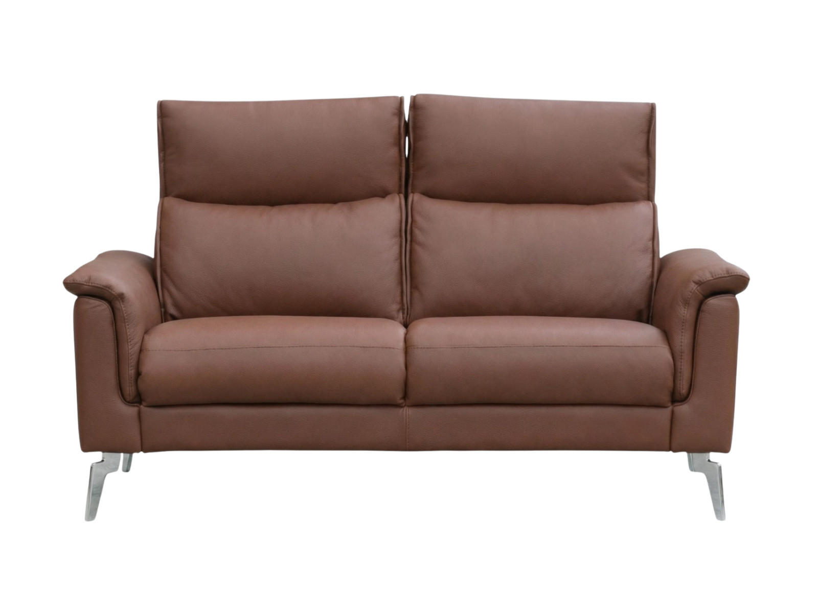 2-SITZER Sofa Borea Echtleder Cognacbraun - Cognac, Leder/Metall (176/102/98cm)