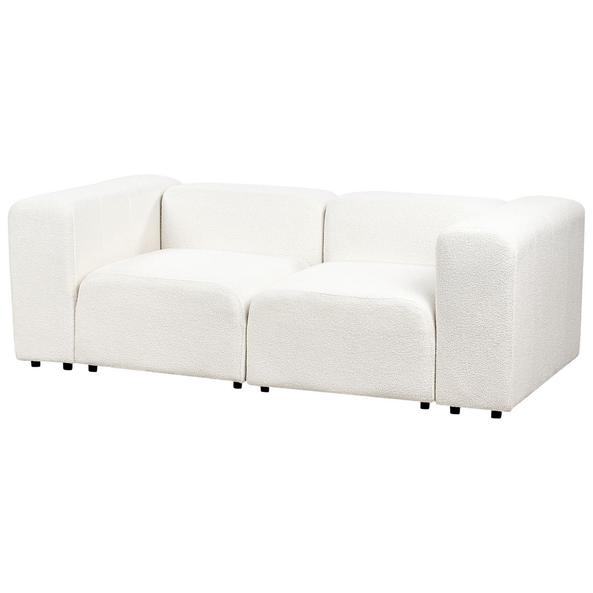 2-SITZER-SOFA Bouclé cremeweiß Falsterbo - Weiß, Textil (204/70/105cm) - Beliani