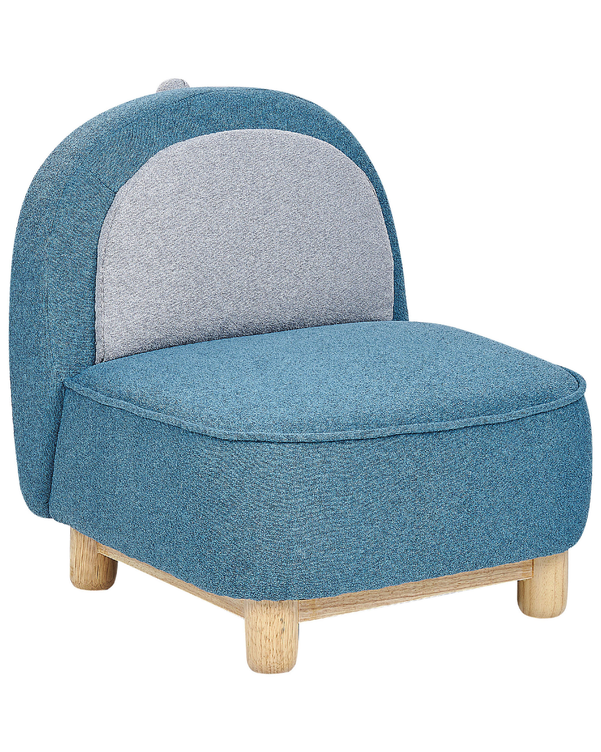 KINDERSESSEL Dinosaurier Stoff Blau Faborg - Blau/Dunkelgrau, Textil (50/56/47cm) - Beliani