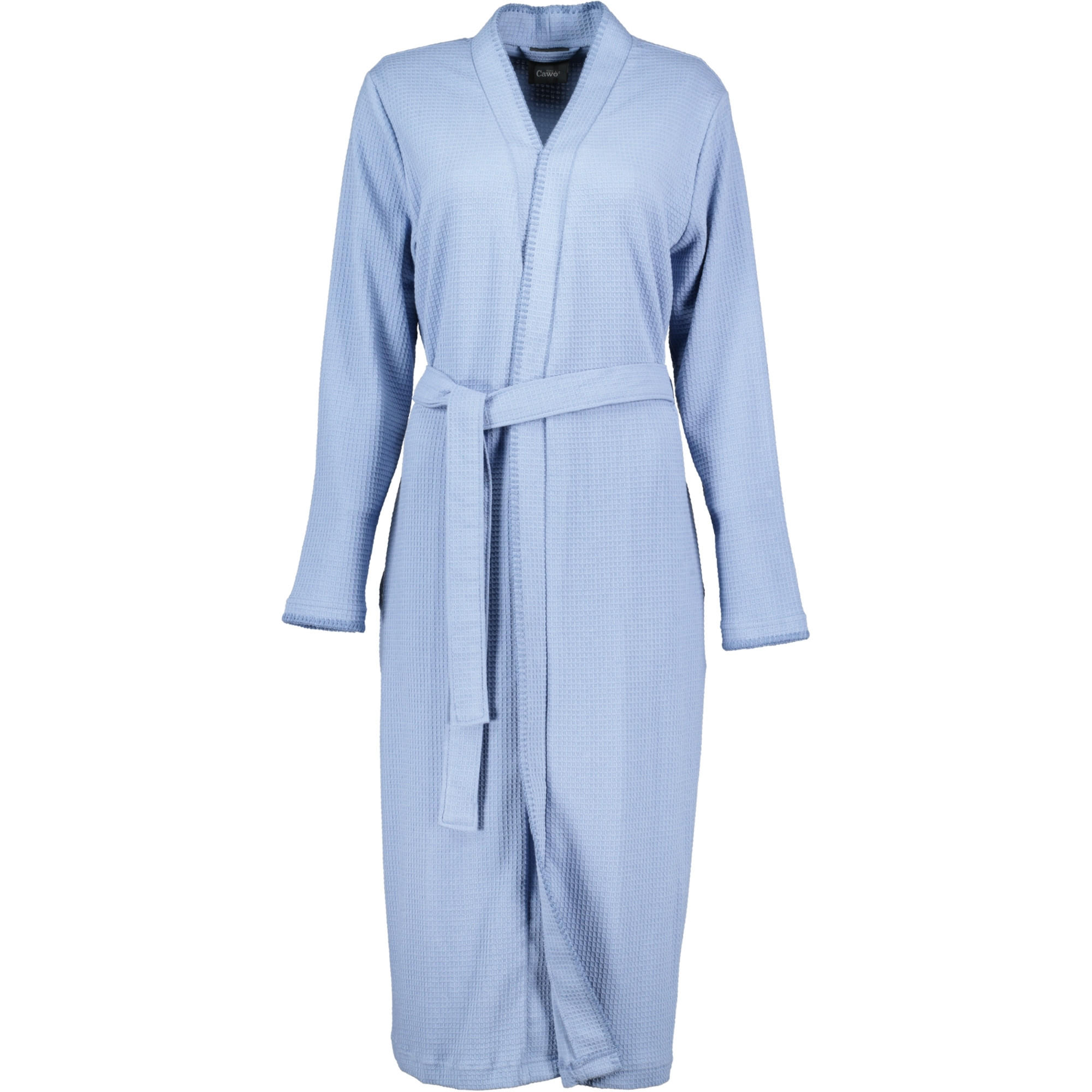 BADEMANTEL DAMEN KIMONO PIQUE 812 SKY - 11 - Blau, Textil (Lnull) - Cawoe