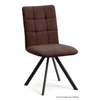 ESSZIMMERSTUHL (2er-Set) Dayla 47x91x60 Schwarz/Braun - Schwarz/Braun, Kunststoff (60/91/47cm) - 58aufmkessel