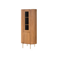 VITRINE Mango 80x45x180 natur lackiert BARCELONA #544 - Naturfarben, Holz (80/180/45cm) - Massivmoebel24